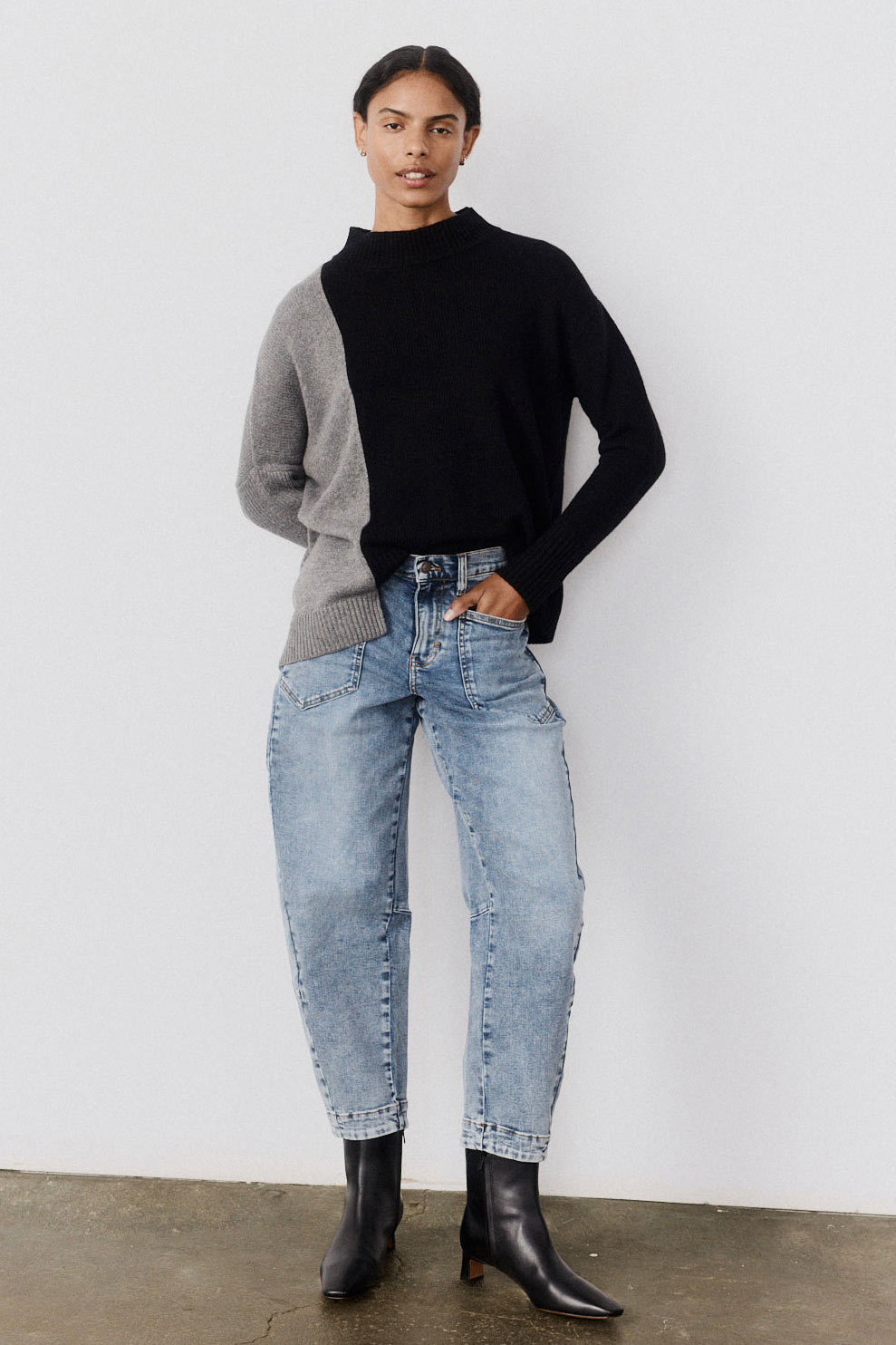 Half and Half Asymmetric Sweater