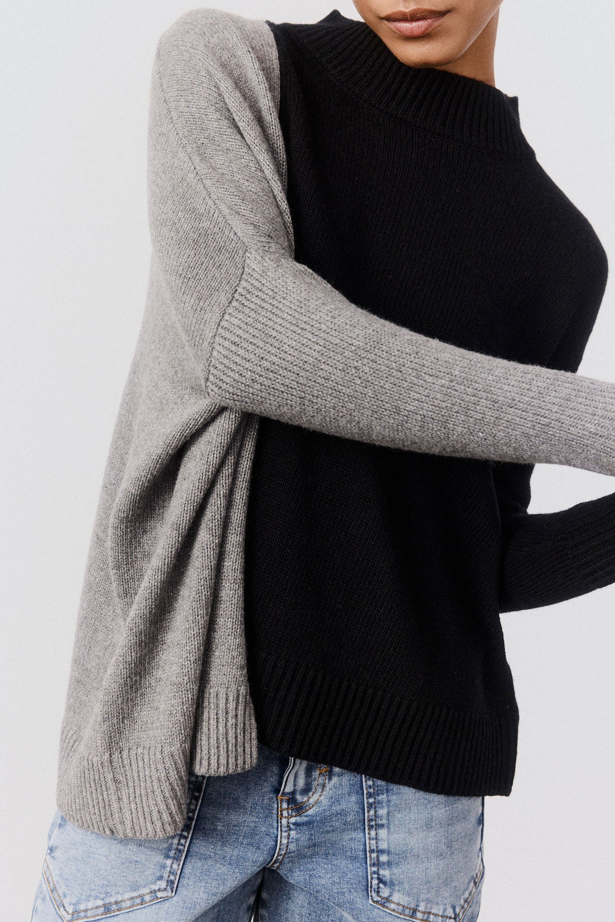 Half and Half Asymmetric Sweater
