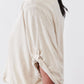 Half Button Elbow Sleeve Top