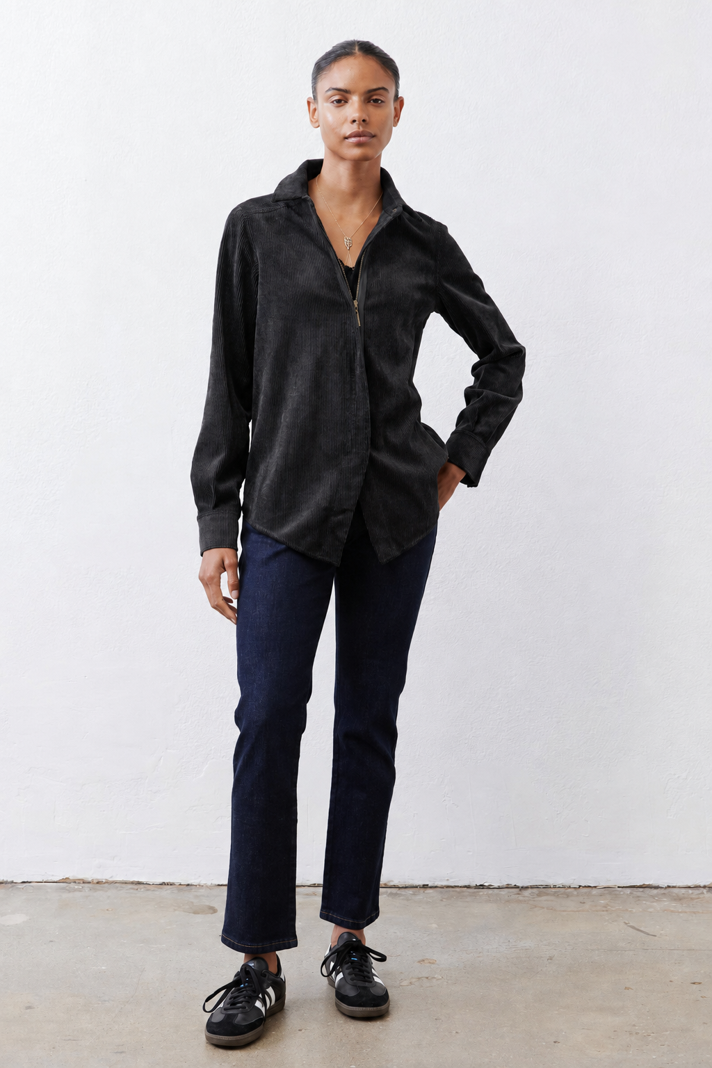 Corduroy Handkerchief Zip Top