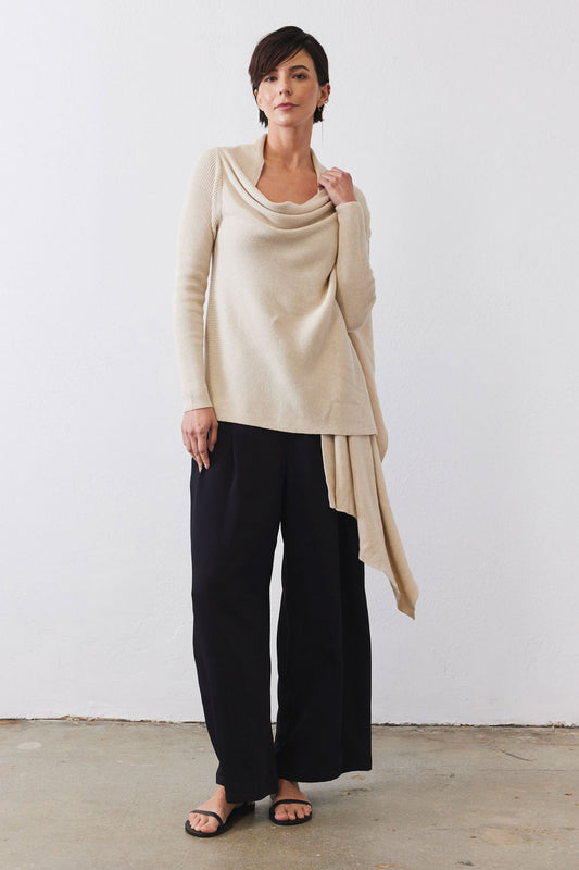 Haven Wrap Ribbed Knit Cardigan