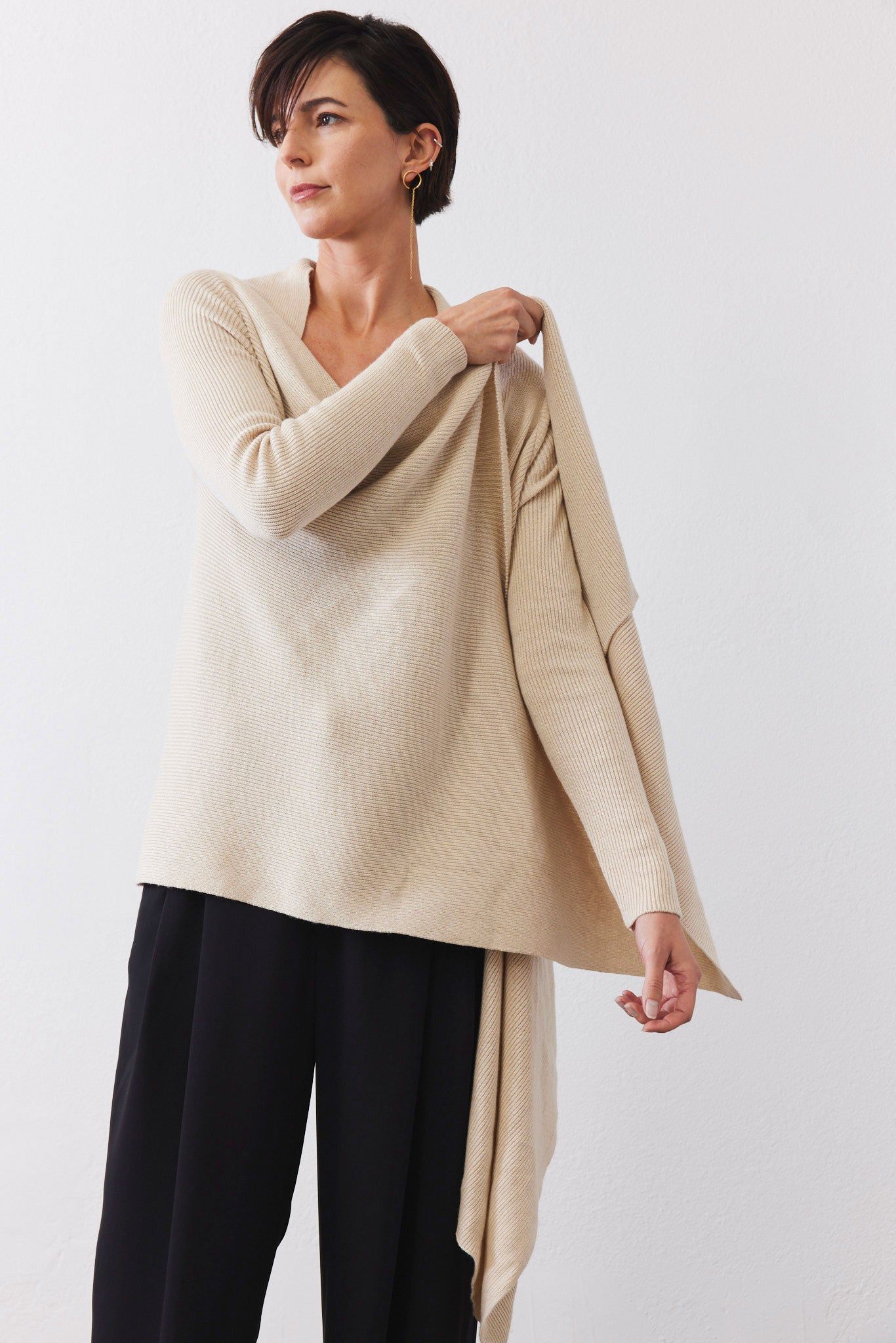 Haven Wrap Ribbed Knit Cardigan