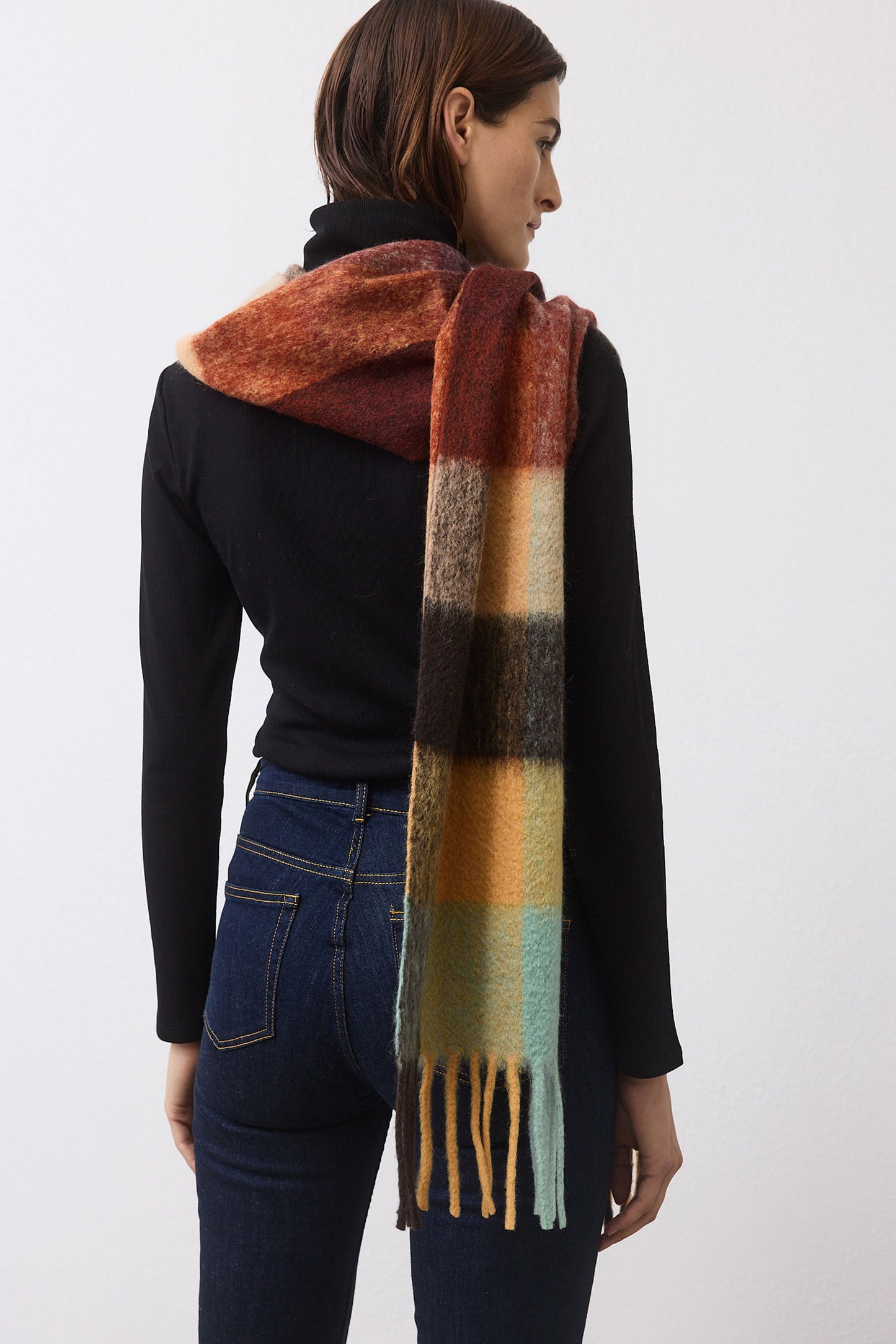 The Plaid Wool Mohair Scarf