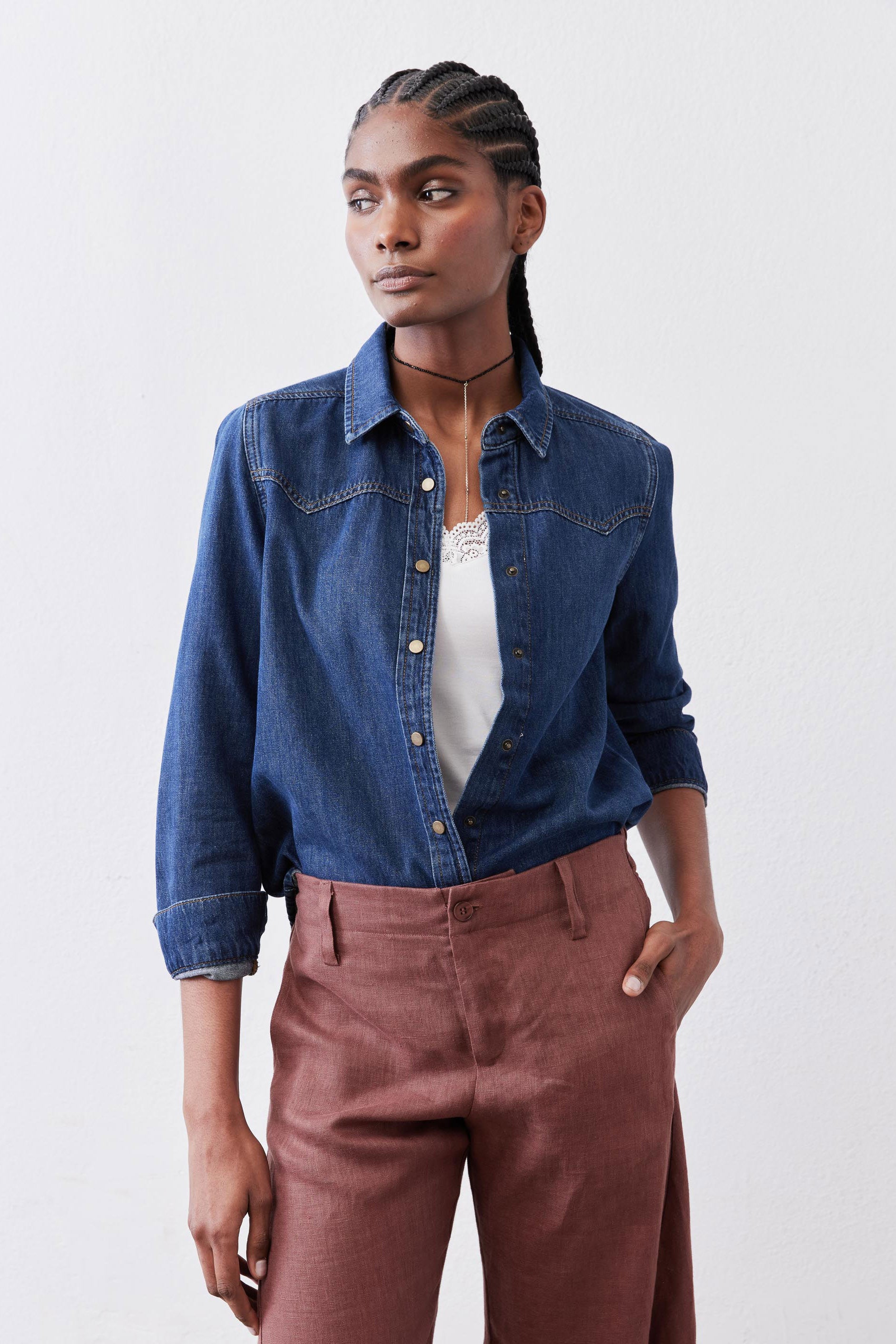 The Heritage Denim Shirt | Daybreak Medium Wash – Ruti