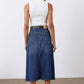 The Iconic Denim Midi Skirt