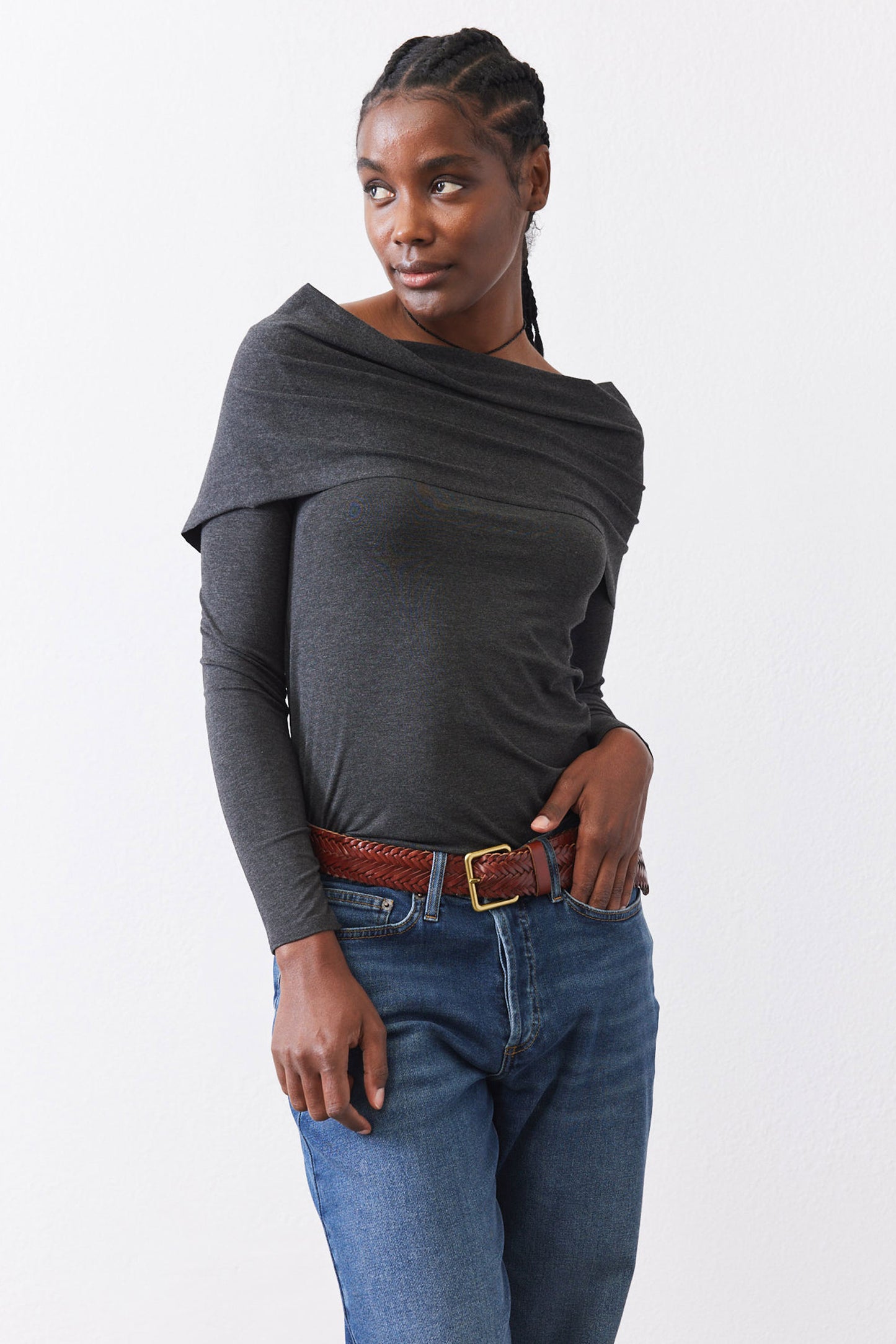 Iconic Off The Shoulder Long Sleeve Top