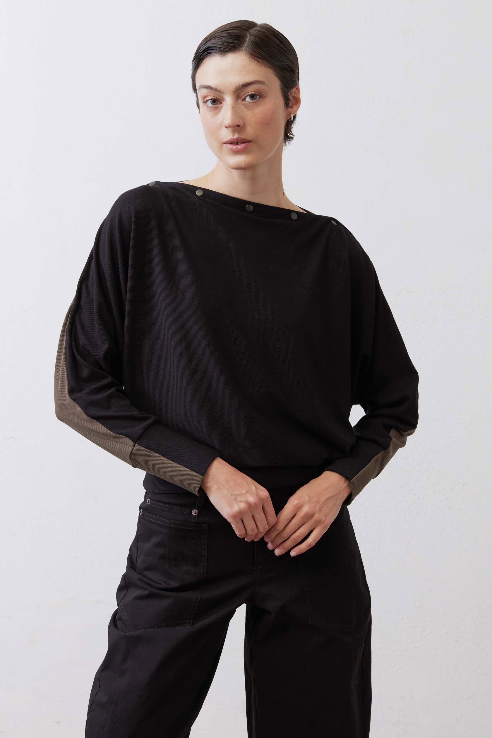 Snap Long Sleeve Top