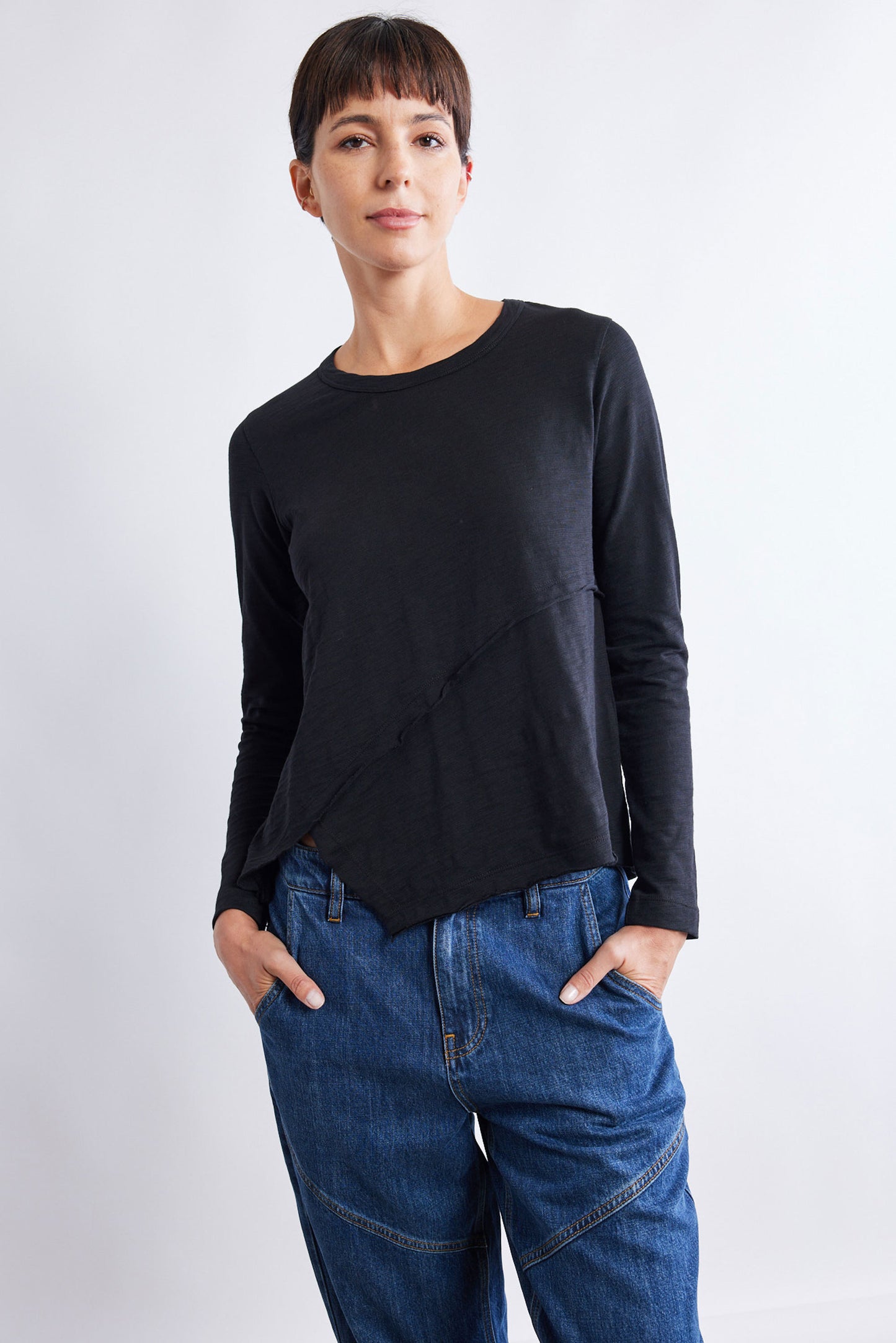 Inner Glow Asymmetric Long Sleeve Top