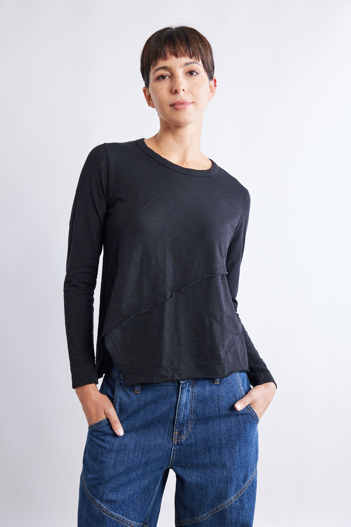 Inner Glow Asymmetric Long Sleeve Top