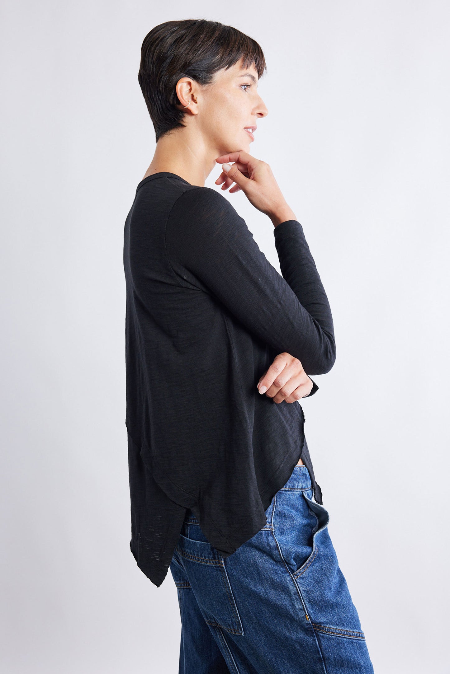 Inner Glow Asymmetric Long Sleeve Top