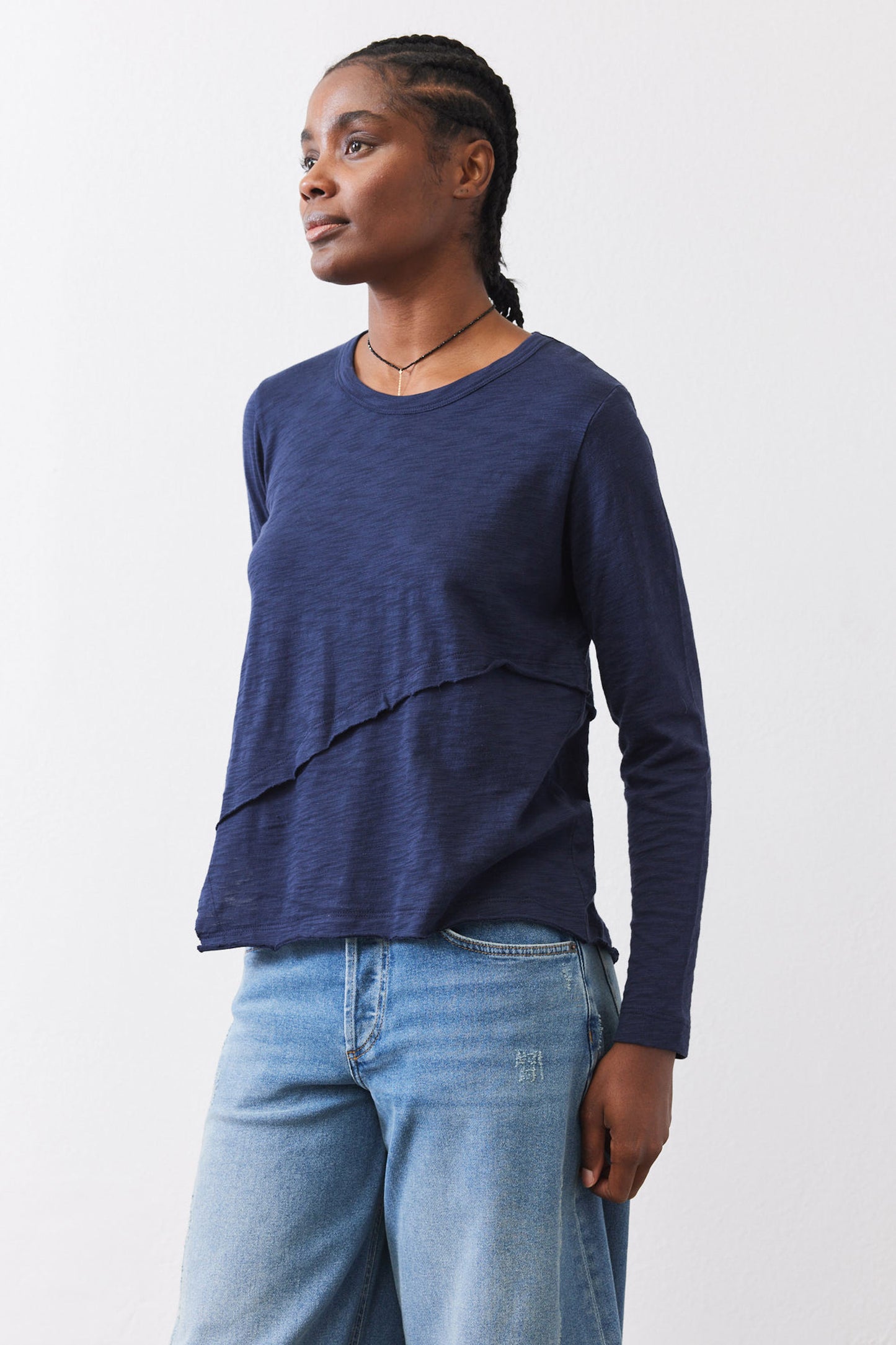 Inner Glow Asymmetric Long Sleeve Top