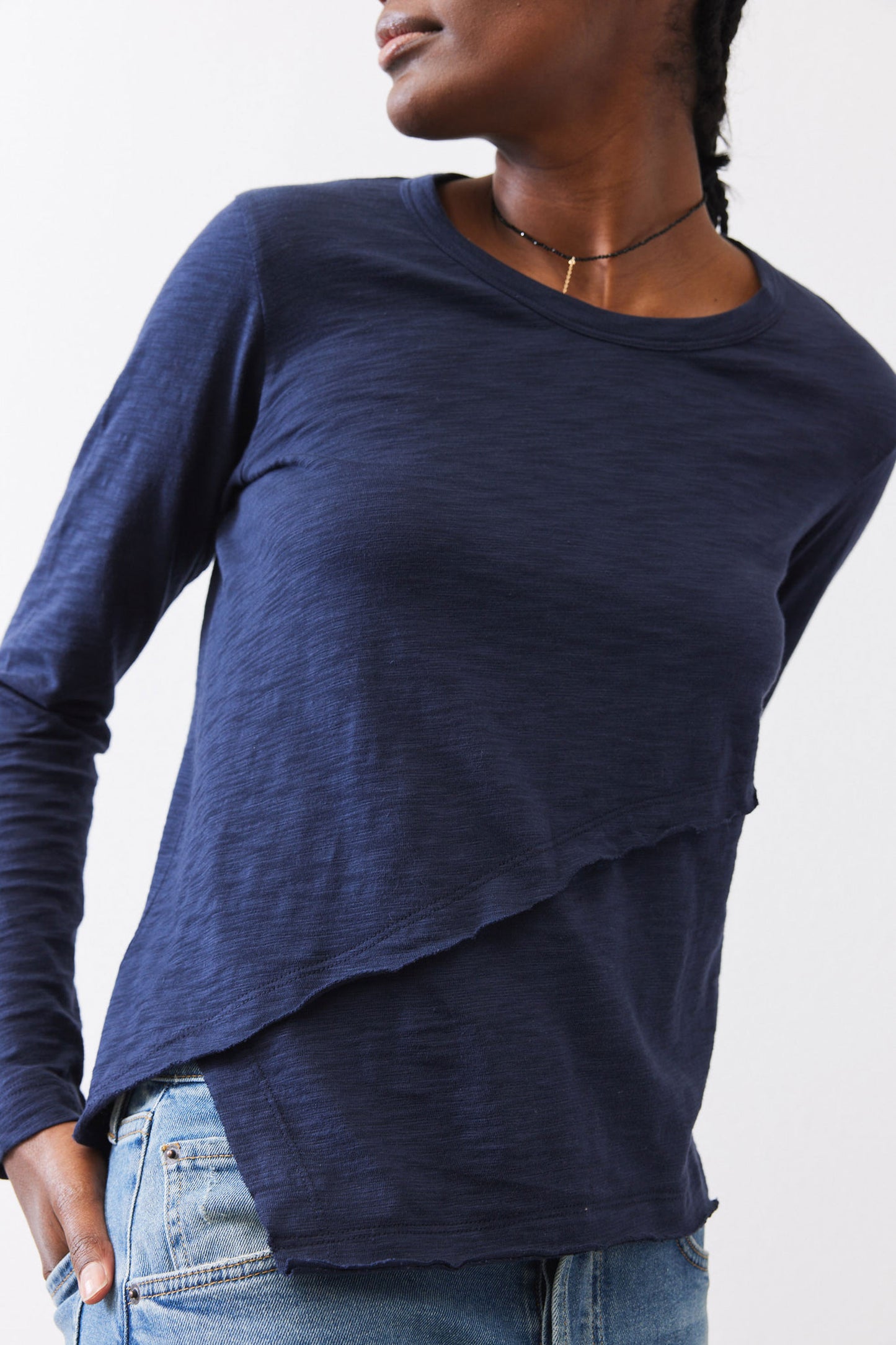 Inner Glow Asymmetric Long Sleeve Top