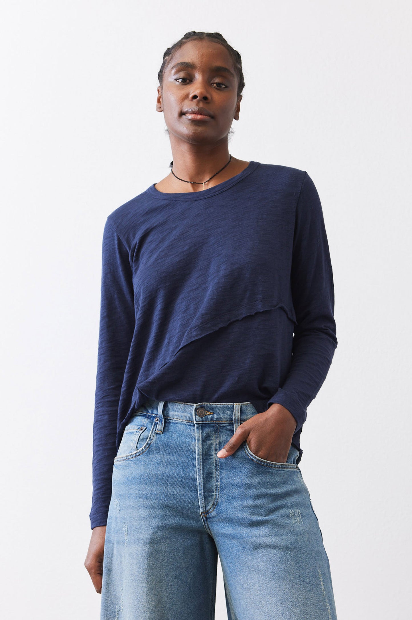 Inner Glow Asymmetric Long Sleeve Top