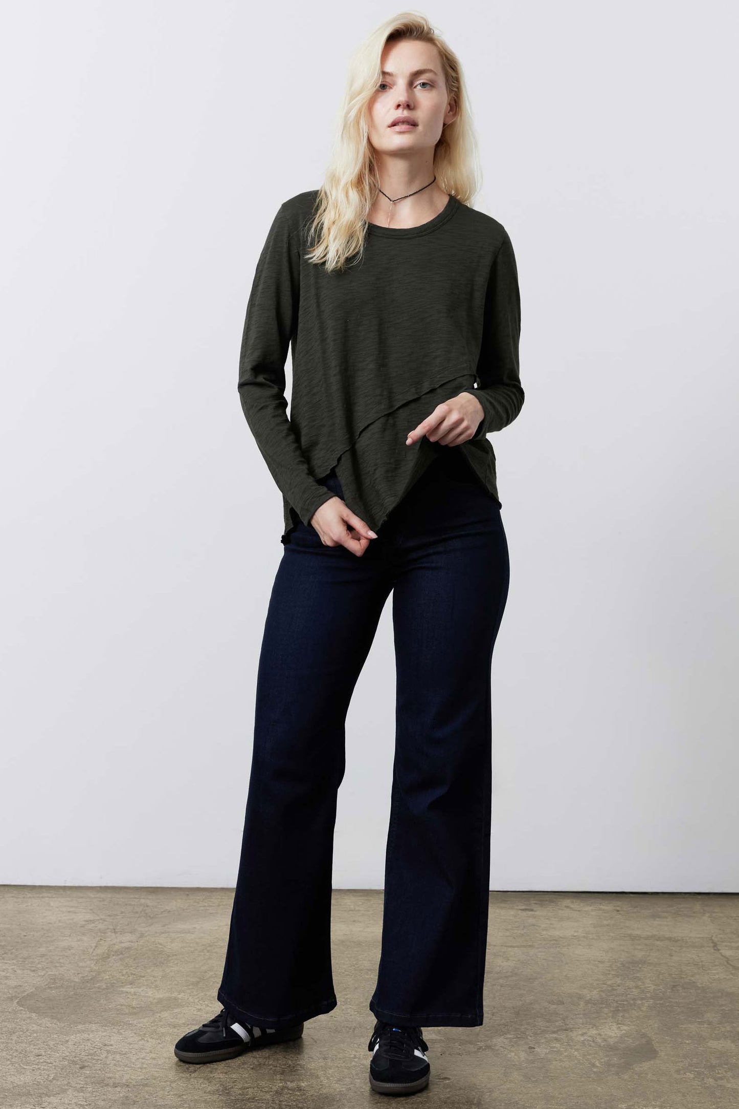 Inner Glow Asymmetric Long Sleeve Top