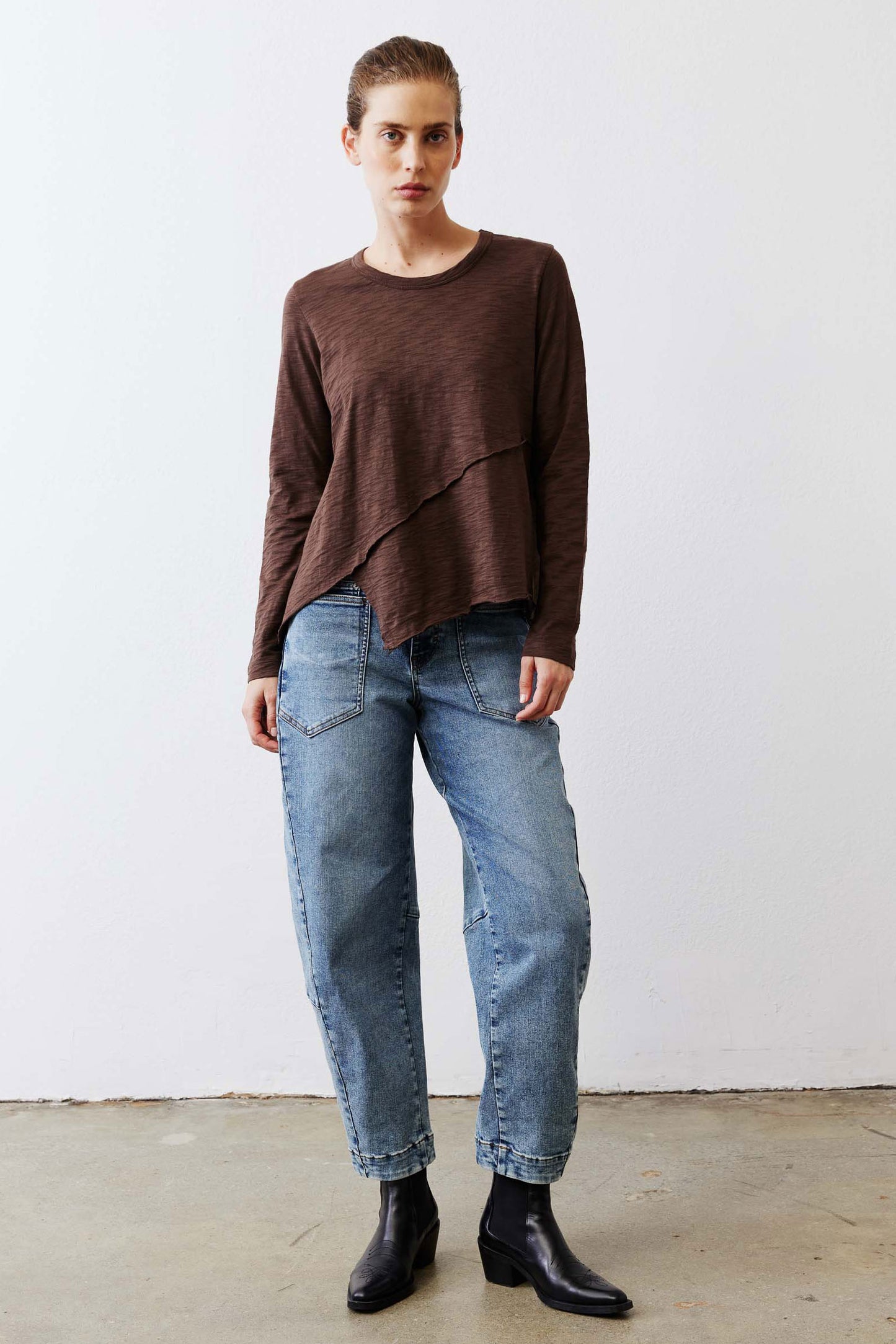 Inner Glow Asymmetric Long Sleeve Top
