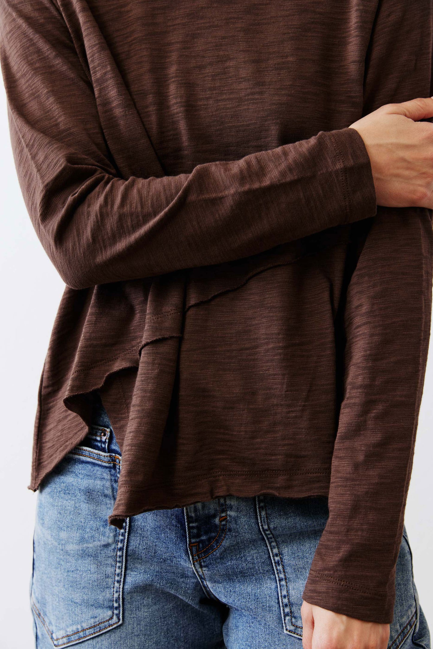 Inner Glow Asymmetric Long Sleeve Top