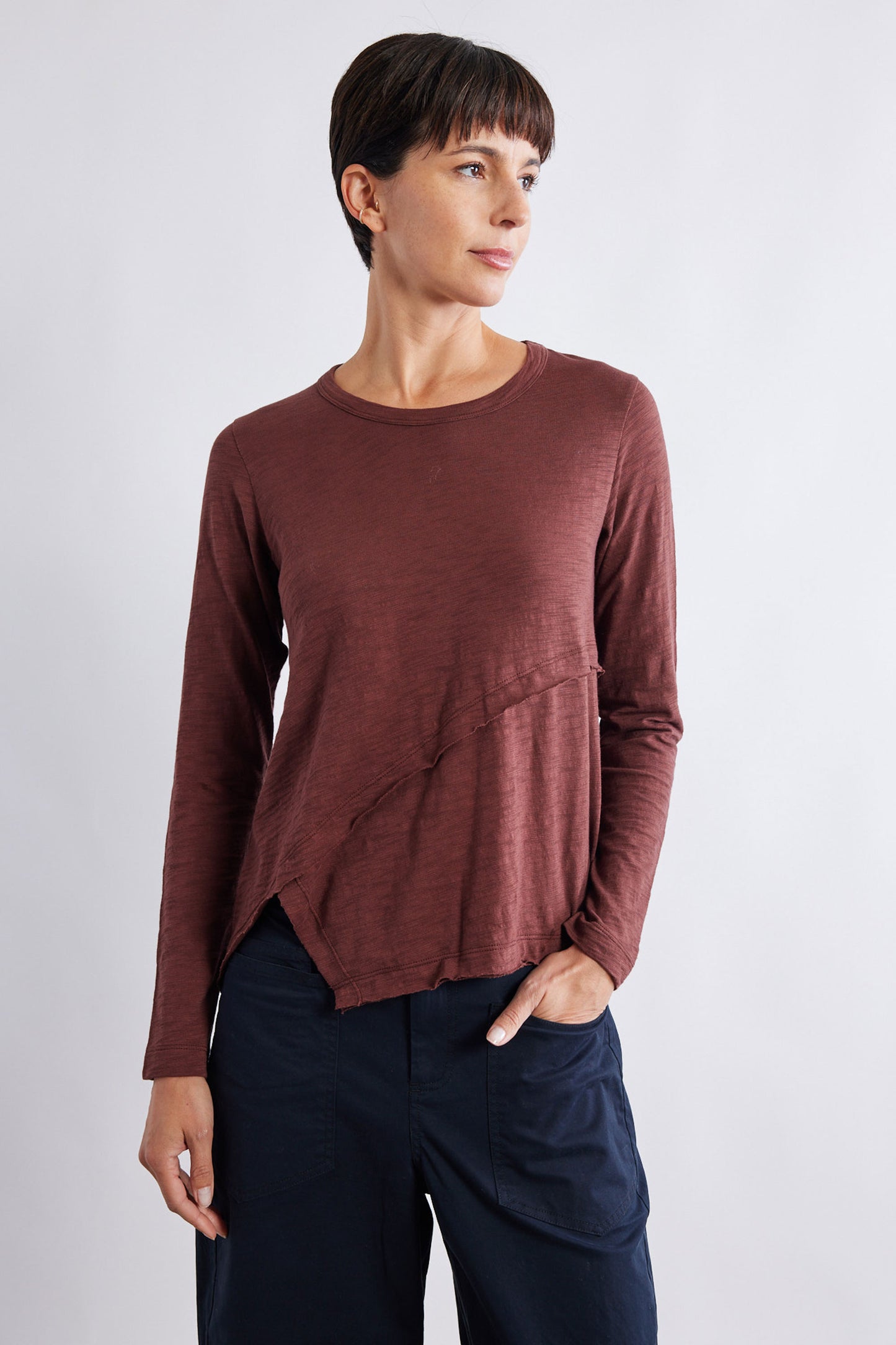 Inner Glow Asymmetric Long Sleeve Top