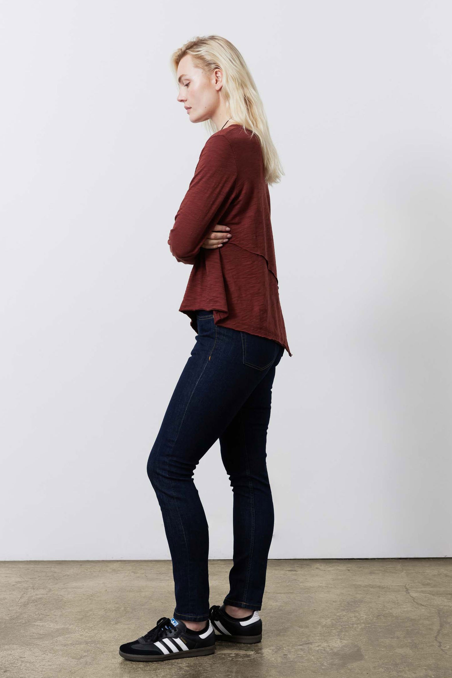 Inner Glow Asymmetric Long Sleeve Top