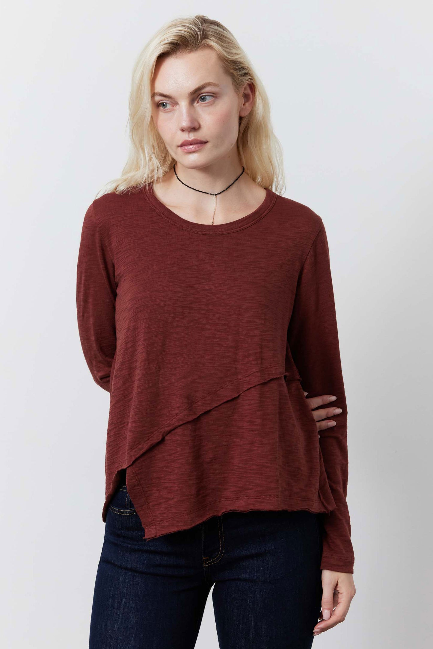 Inner Glow Asymmetric Long Sleeve Top