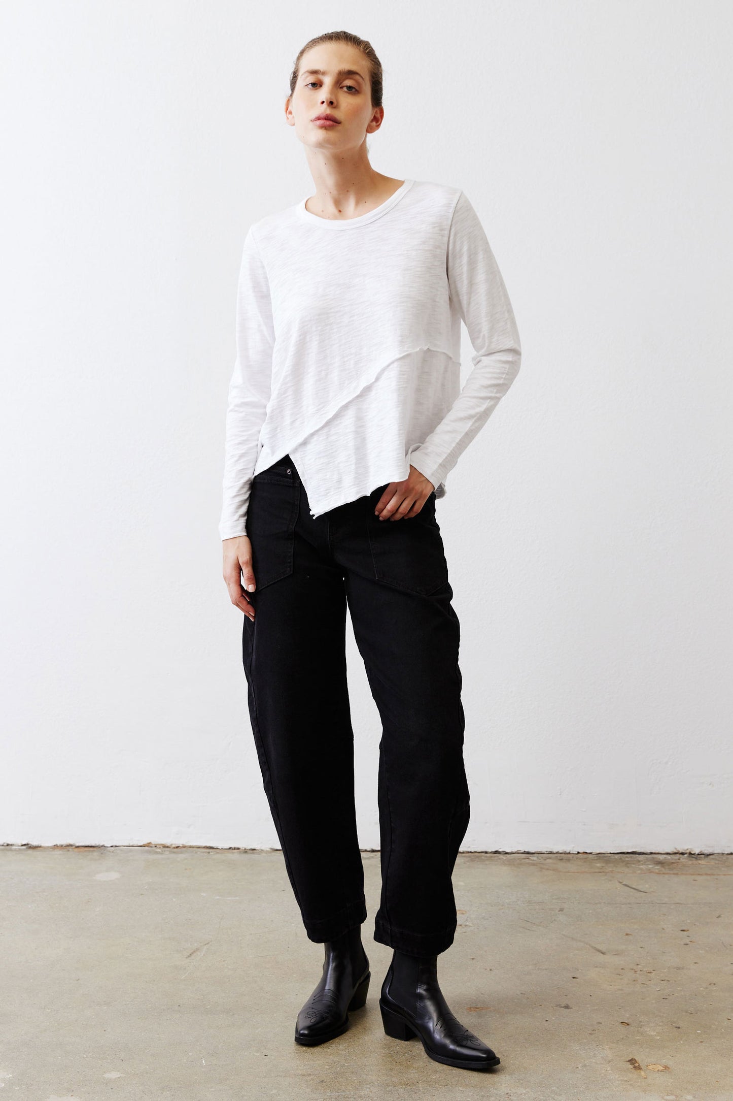 Inner Glow Asymmetric Long Sleeve Top