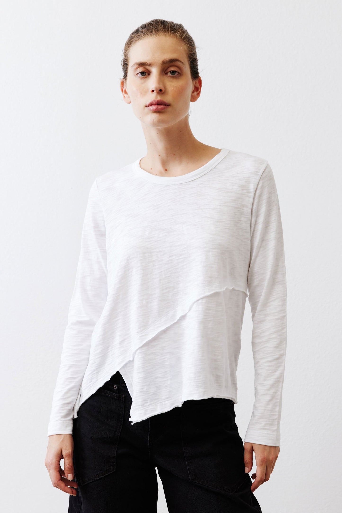 Inner Glow Asymmetric Long Sleeve Top