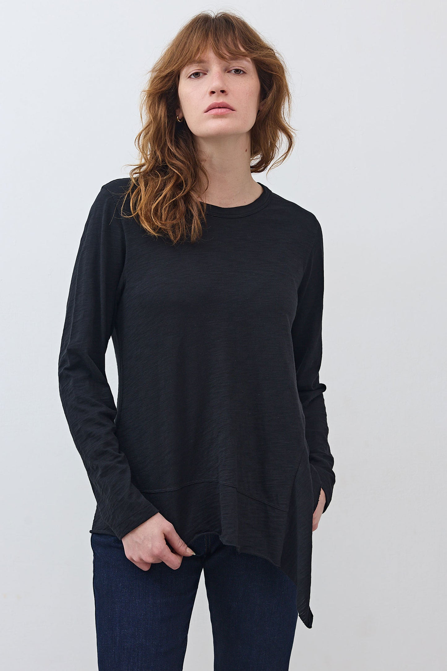 Inner Glow Asymmetric Long Sleeve Top