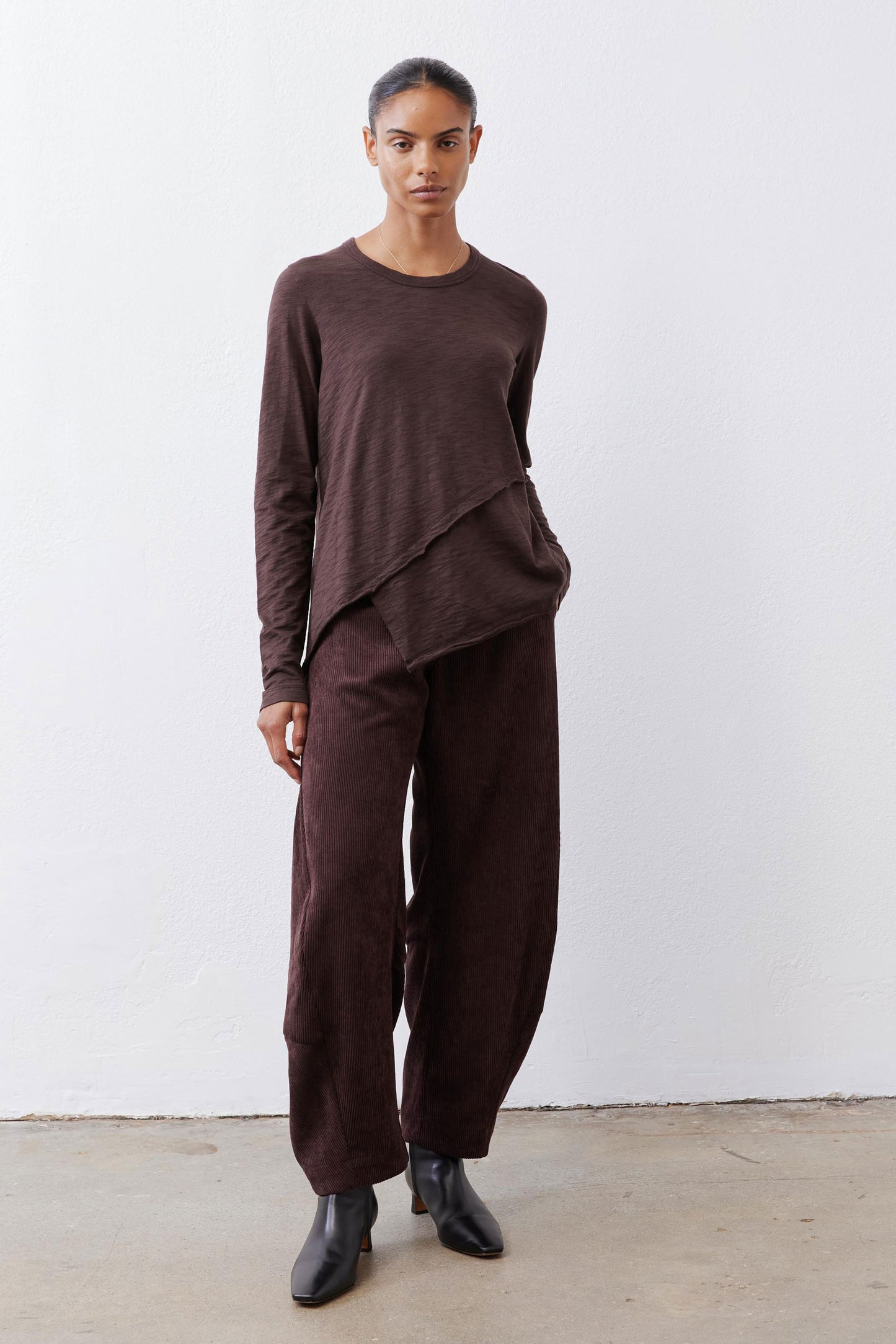 Inner Glow Asymmetric Long Sleeve Top