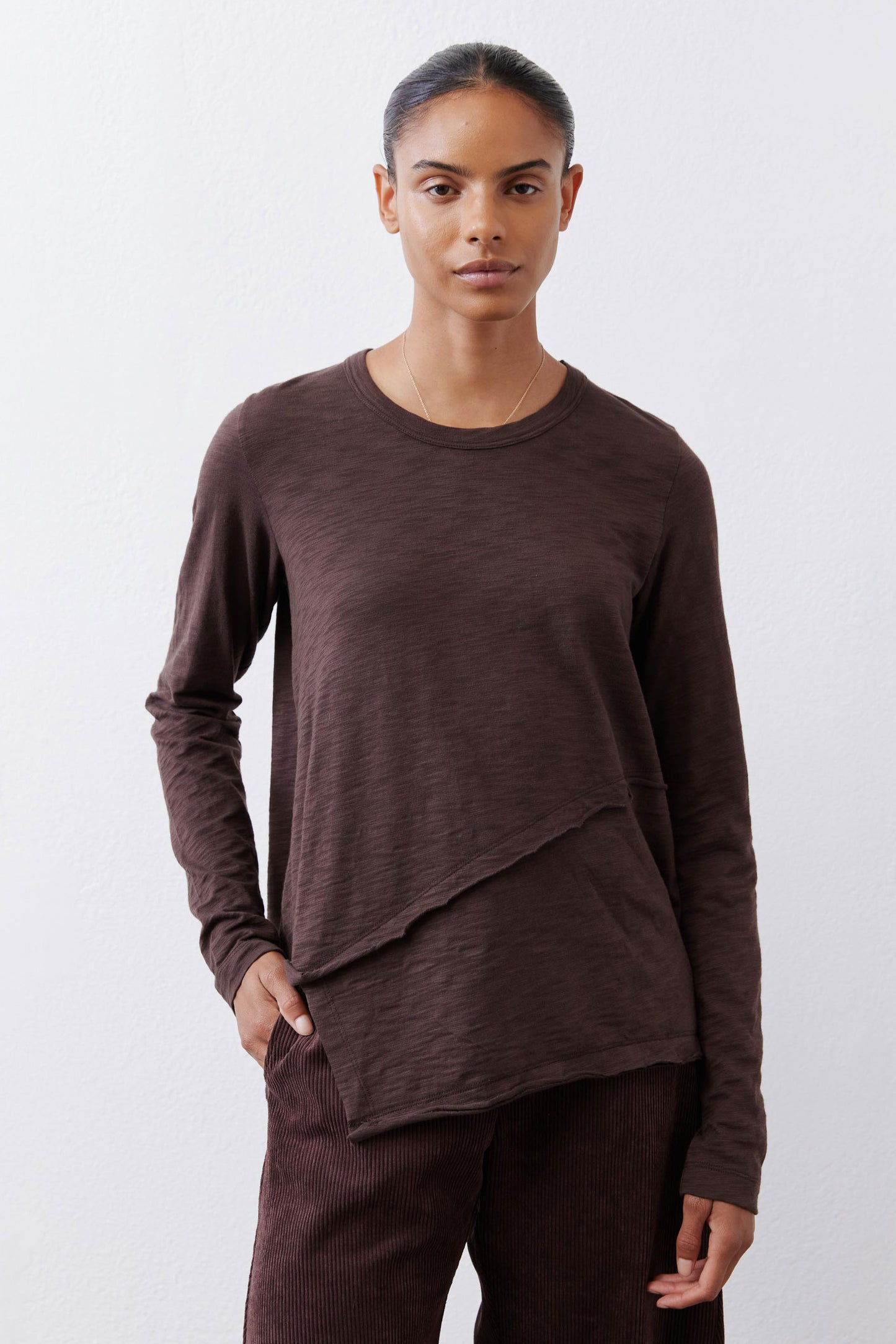 Inner Glow Asymmetric Long Sleeve Top