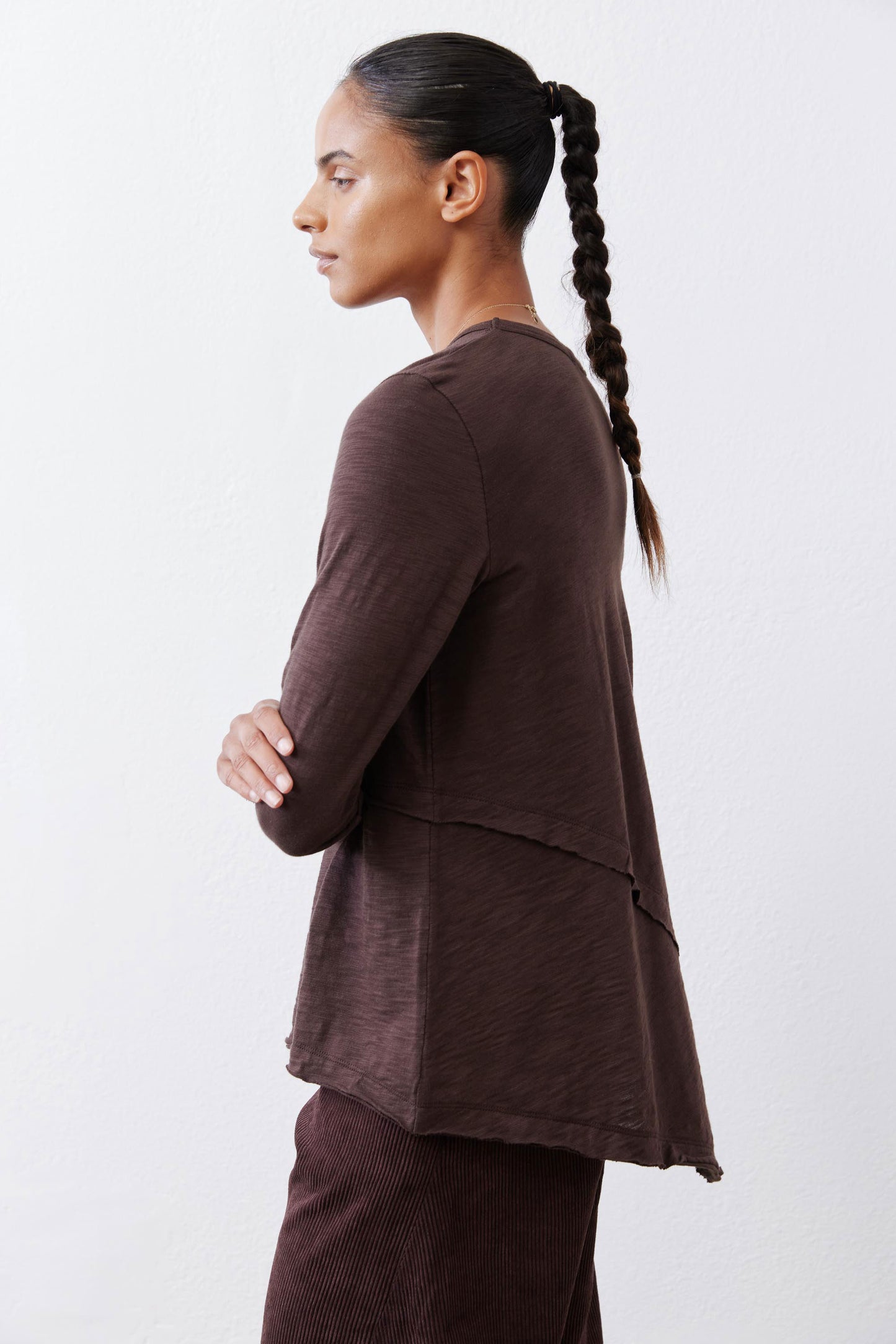 Inner Glow Asymmetric Long Sleeve Top