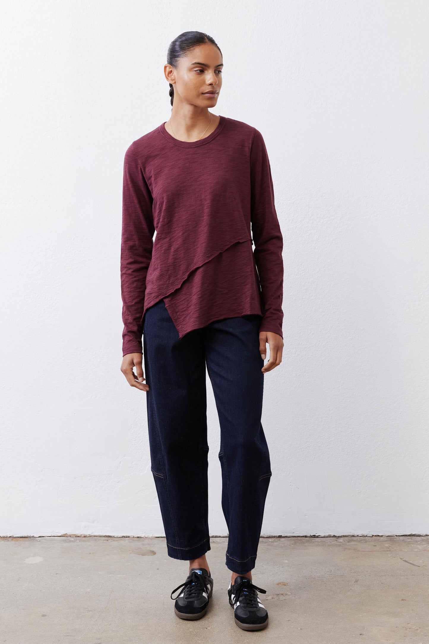 Inner Glow Asymmetric Long Sleeve Top
