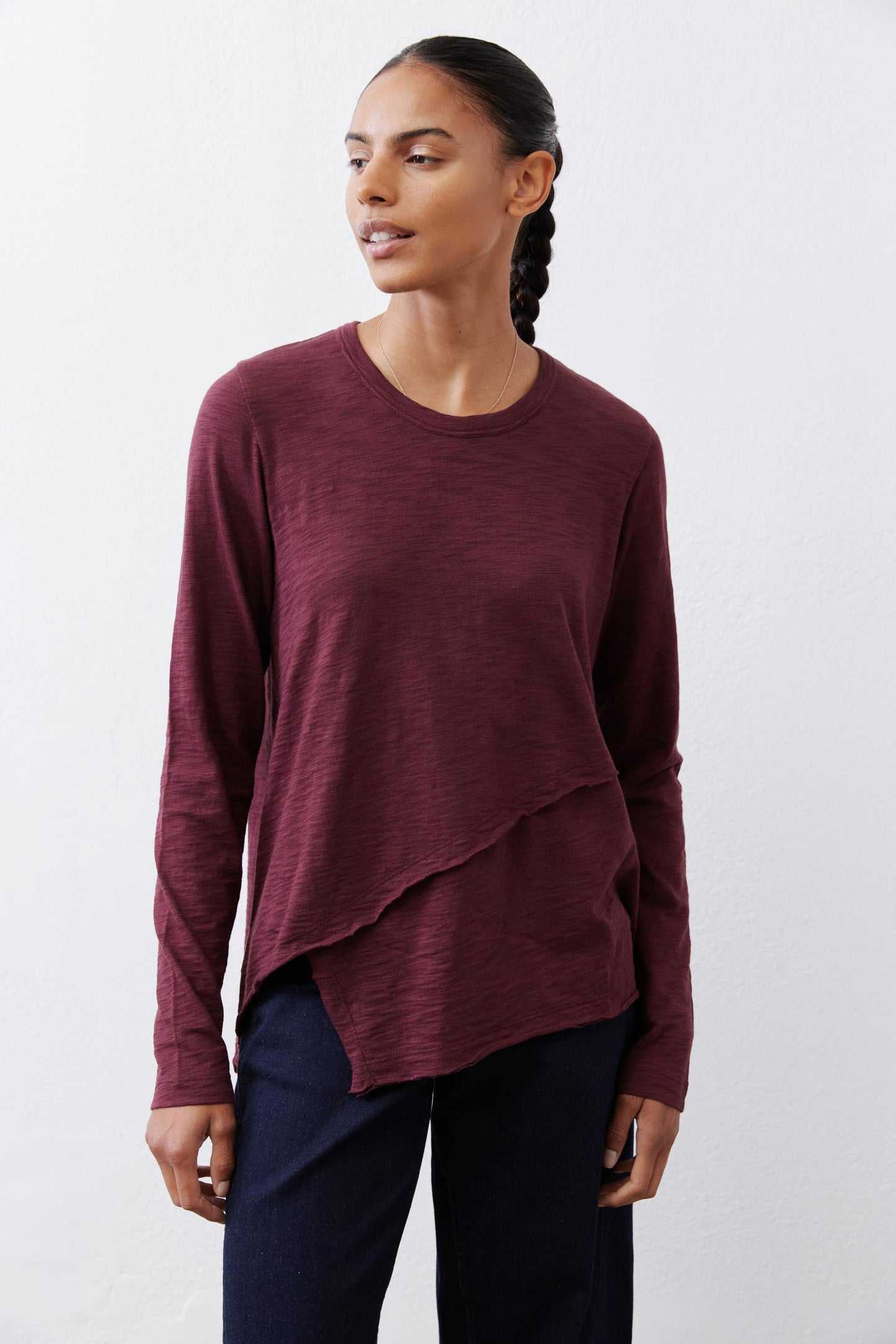 Inner Glow Asymmetric Long Sleeve Top