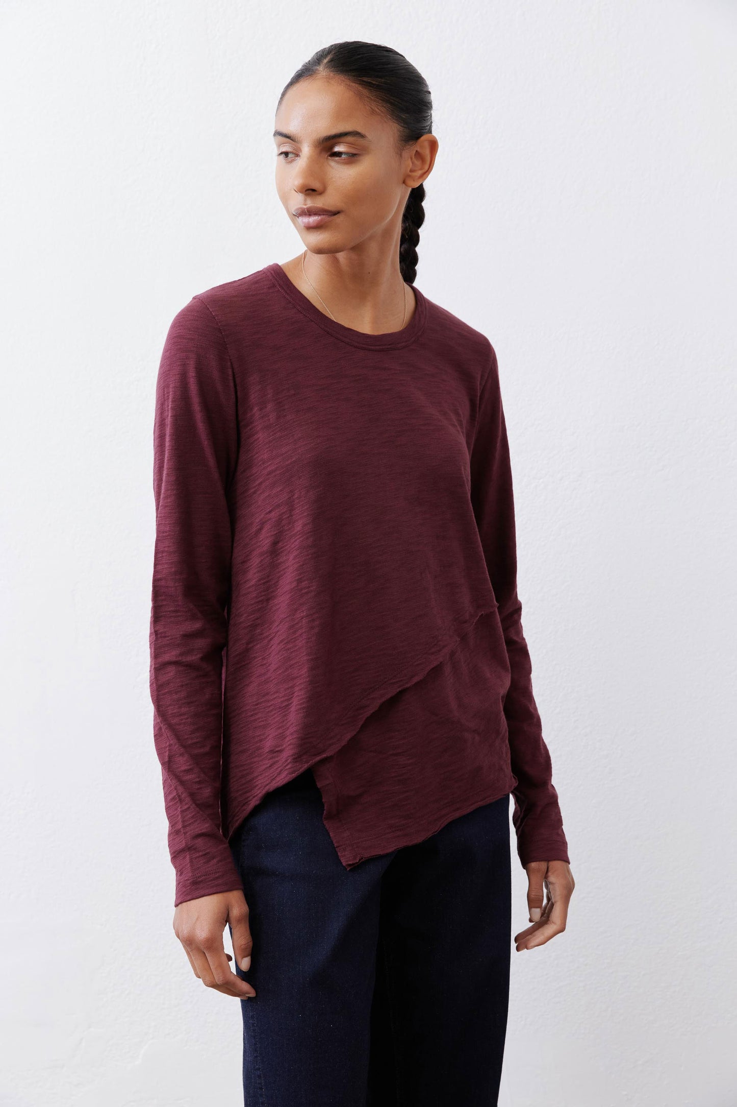 Inner Glow Asymmetric Long Sleeve Top
