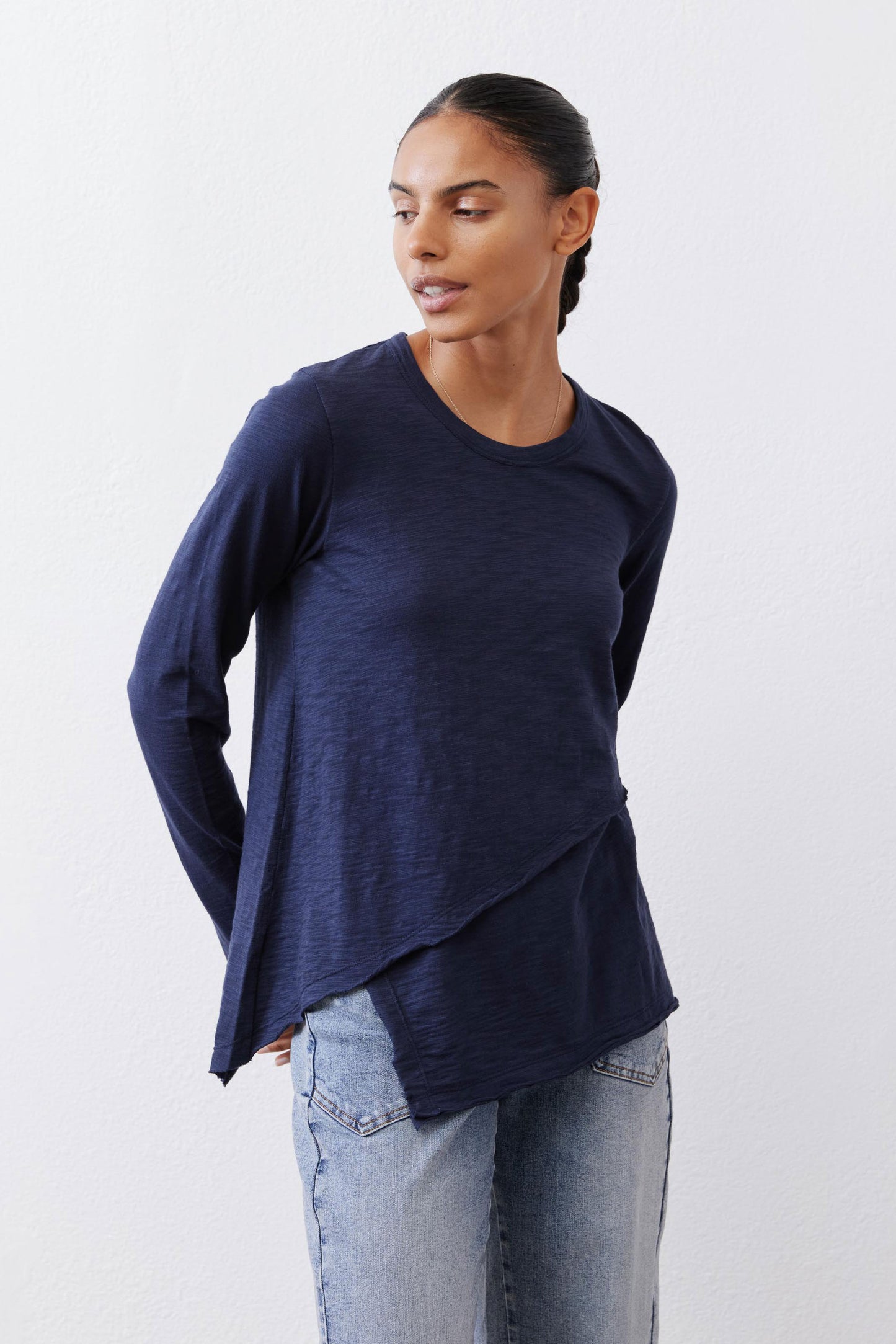 Inner Glow Asymmetric Long Sleeve Top