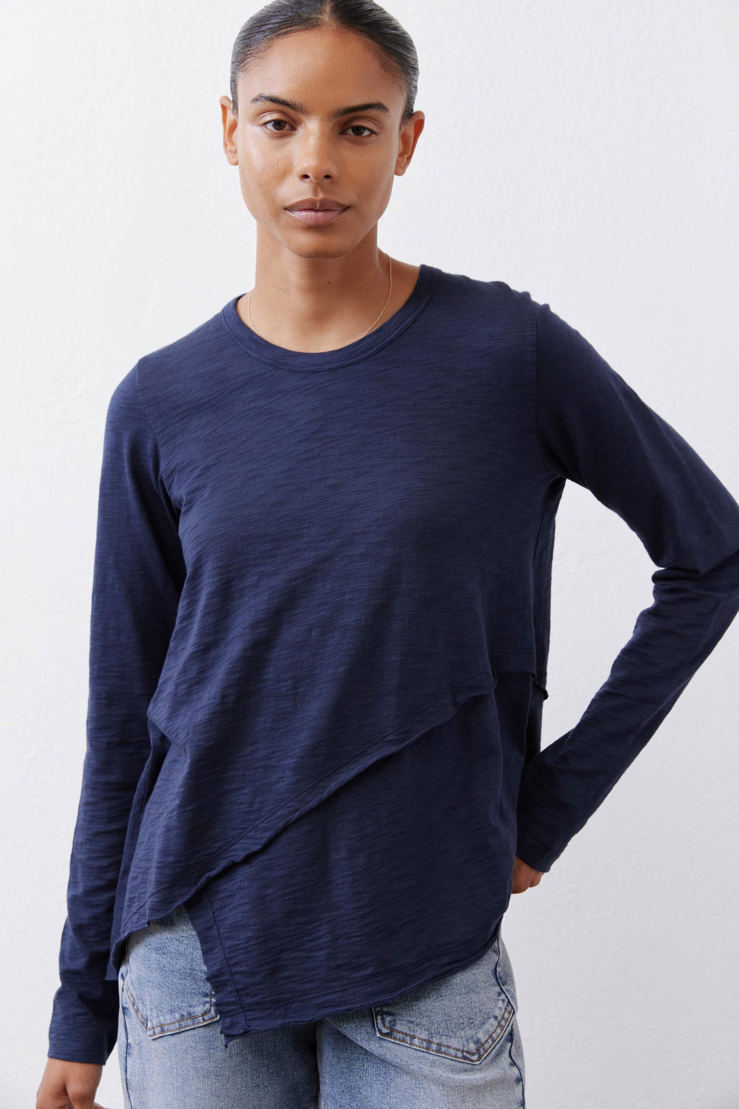 Inner Glow Asymmetric Long Sleeve Top