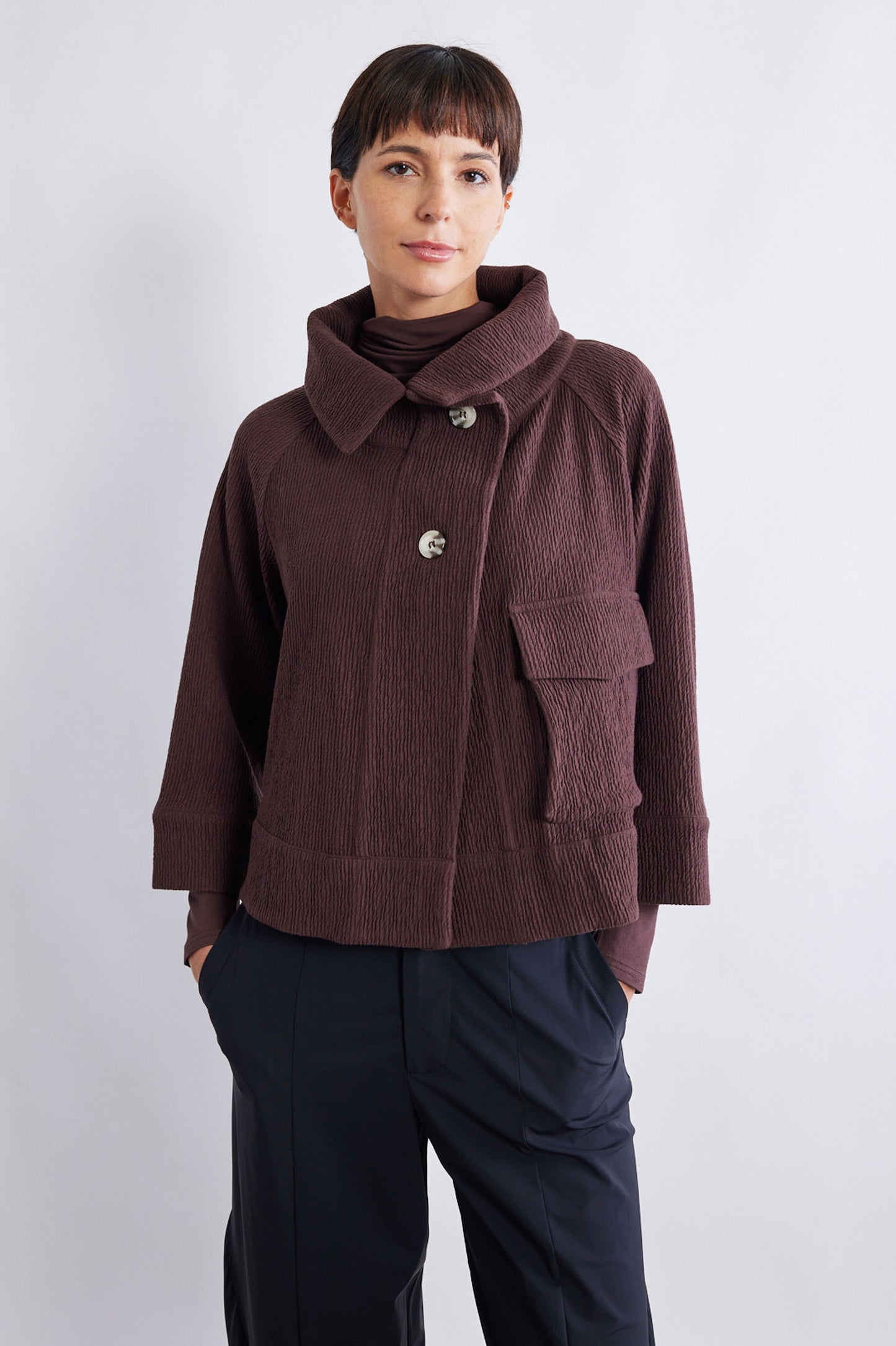 The Jacquard Mini Drama Jacket