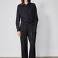 Wide Leg Pleat Jacquard Pants
