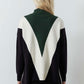 Light Knit Chevron Colorblock Sweater