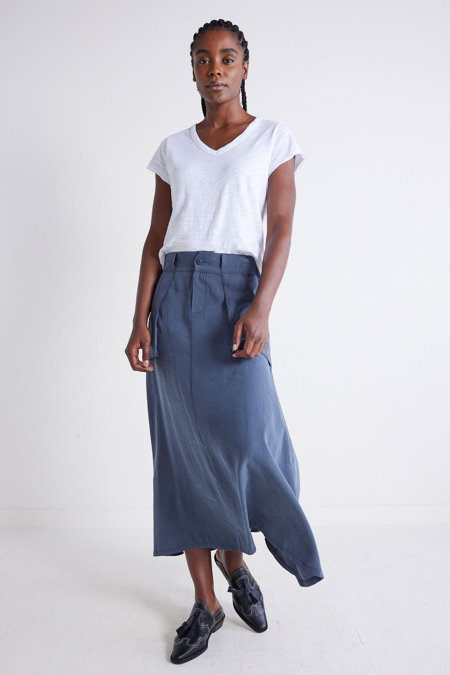 Light Poplin Utility Skirt