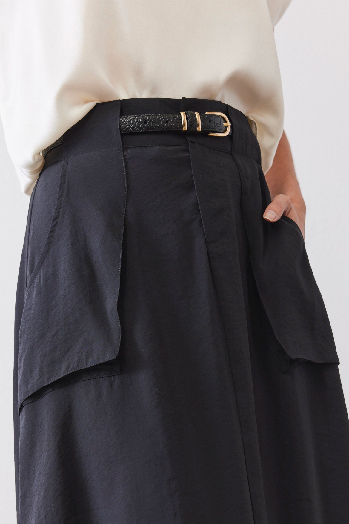 Light Poplin Utility Skirt