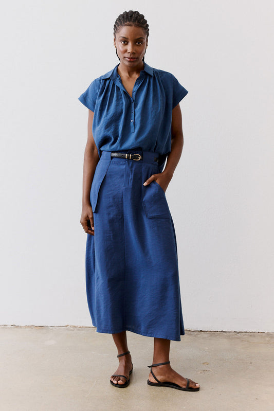 Light Poplin Utility Skirt