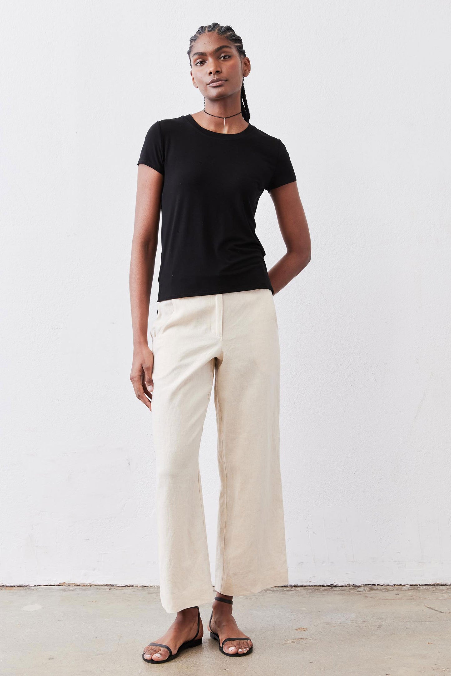 Linen A-Line Pants