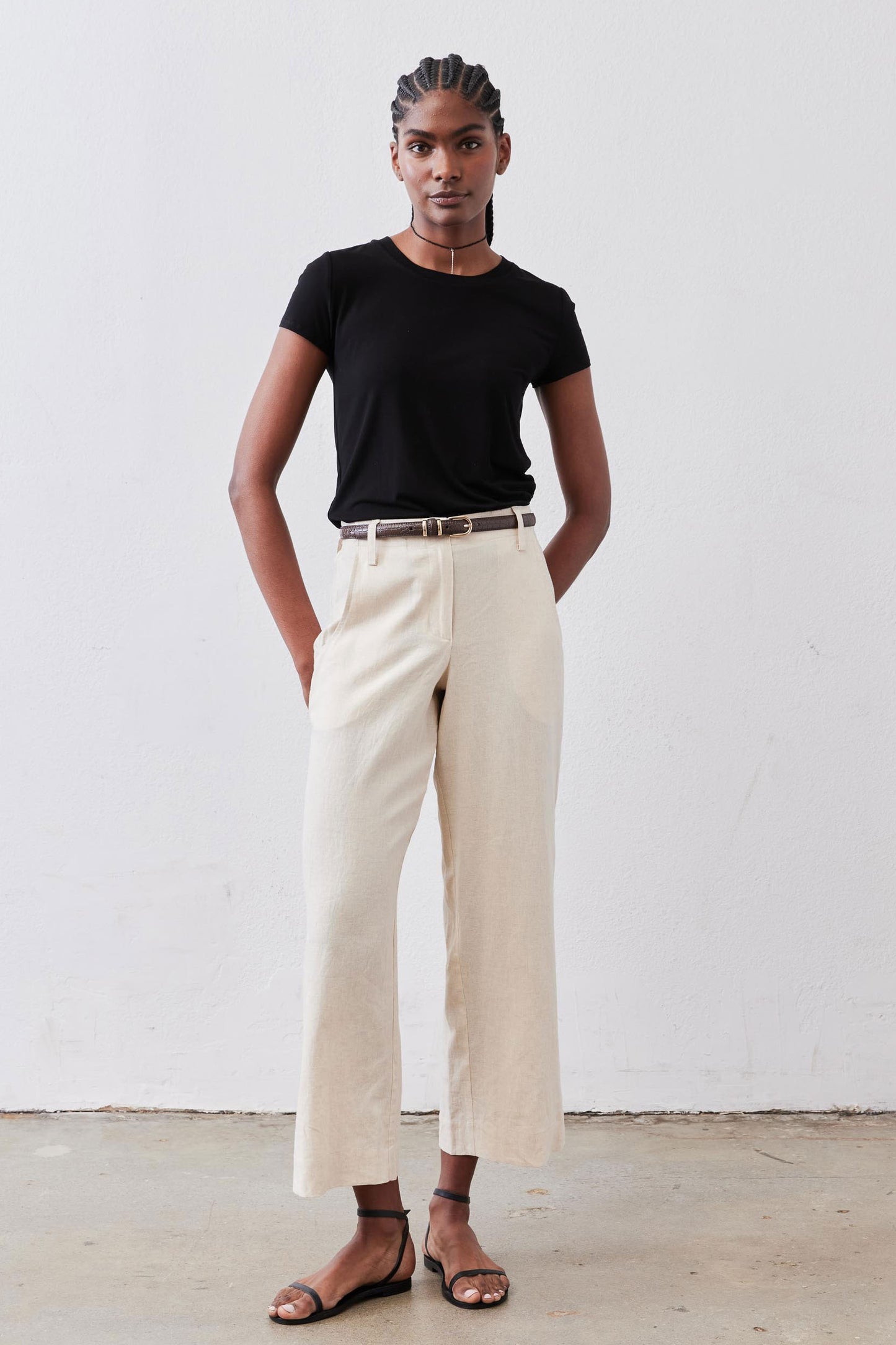 Linen A-Line Pants