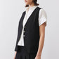 The Linen Button Vest