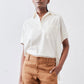 Pullover Short Sleeve Linen Blouse