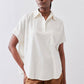Pullover Short Sleeve Linen Blouse