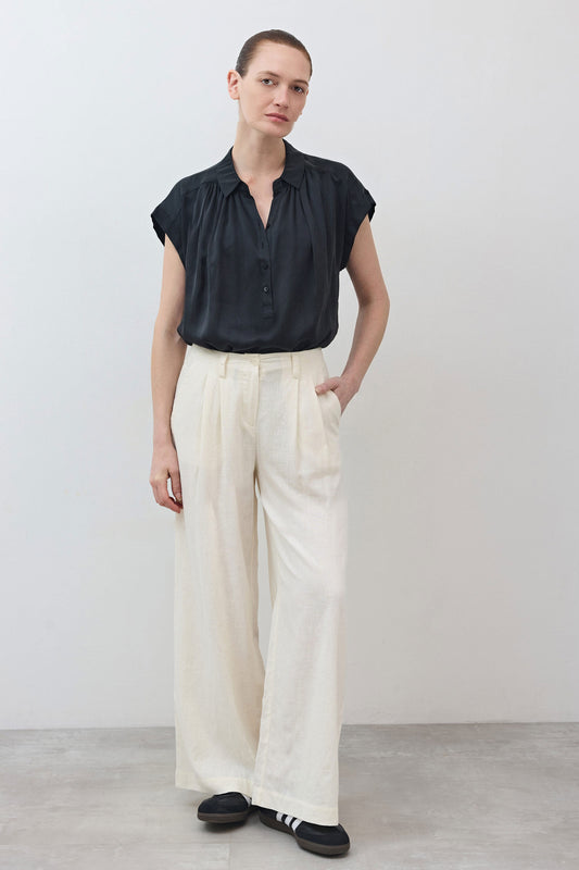 The Wide Leg Linen Trousers