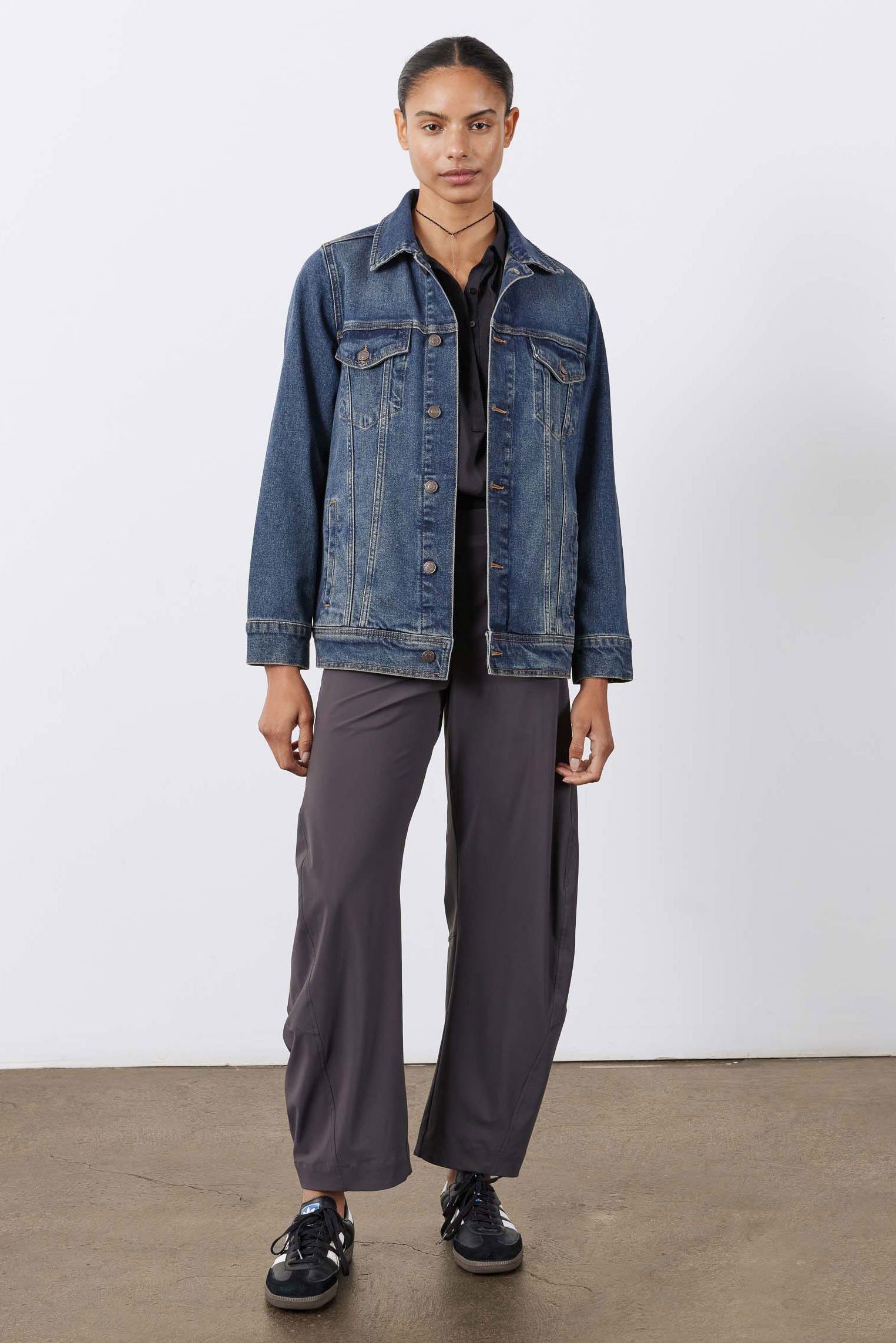Long Line Denim Jacket | Midtown Medium Wash – Ruti