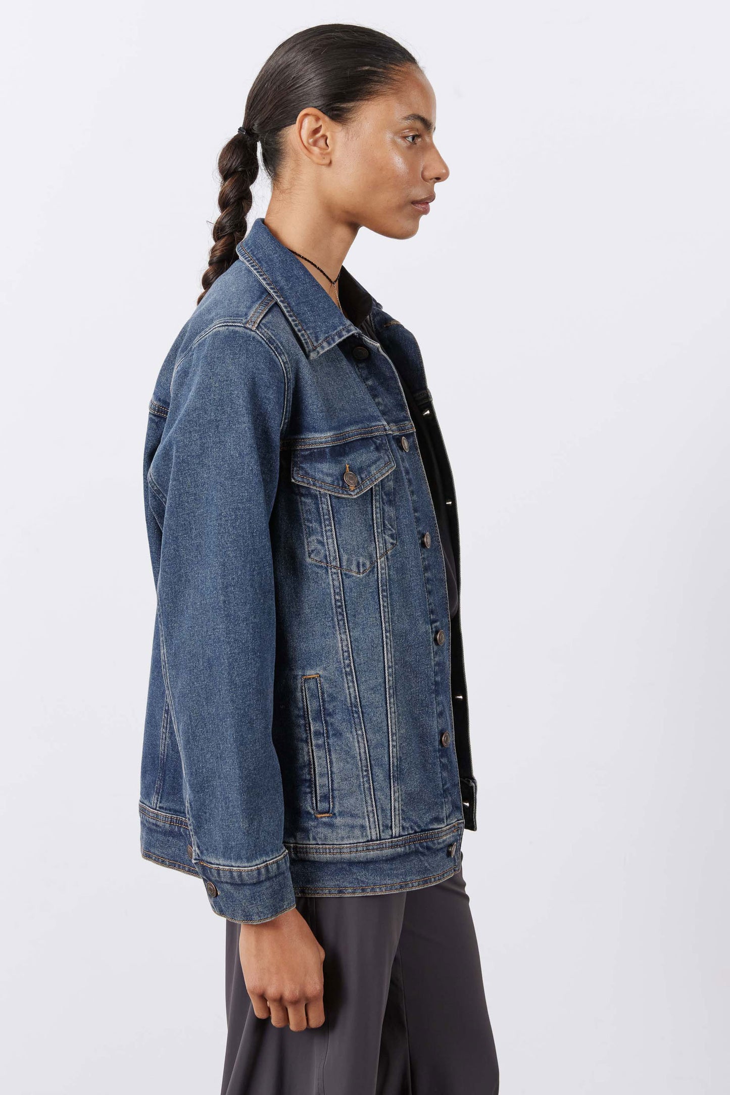 Long Line Denim Jacket