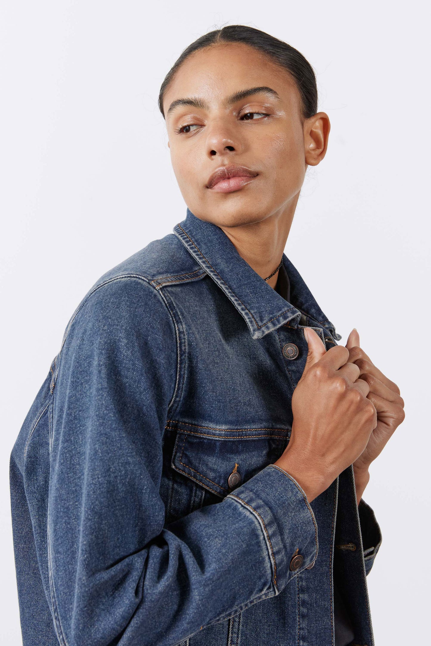 Long Line Denim Jacket