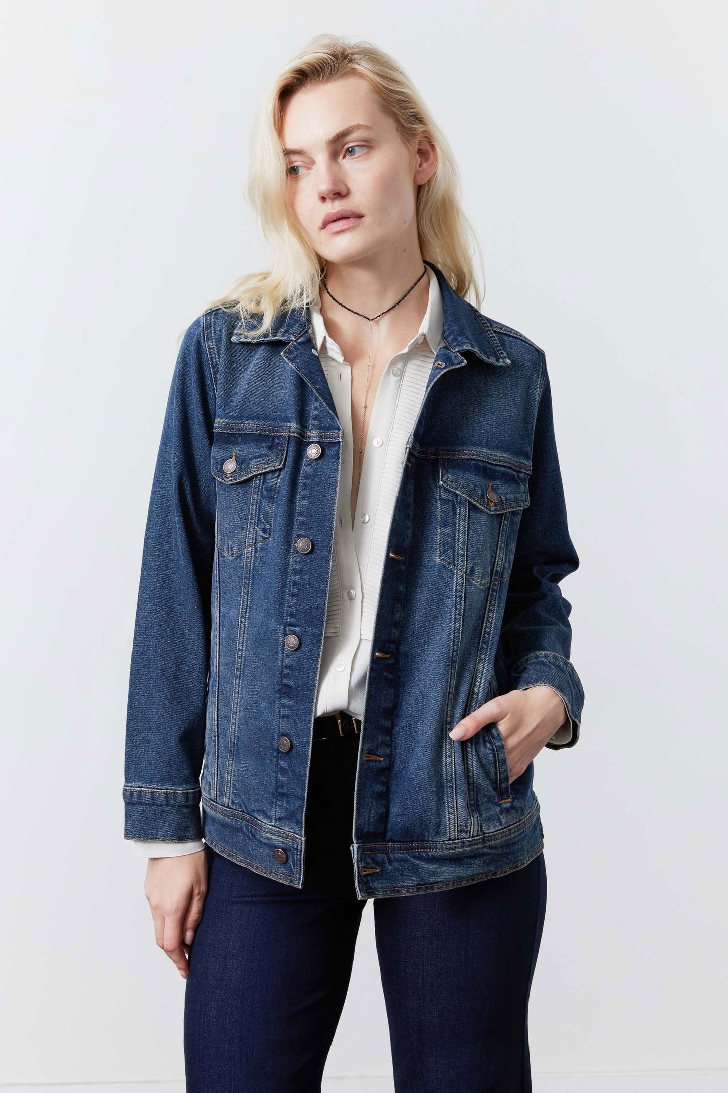 Long Line Denim Jacket